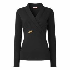 Joe Browns Black Vintage Style Button Detail Top -Joe Browns shop unnamed file 1102