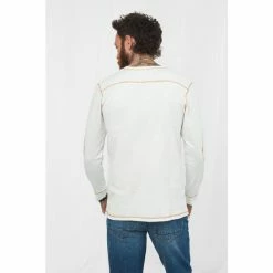 Joe Browns Cream Classic Long Sleeve Henley Top -Joe Browns shop unnamed file 1196