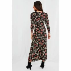 Joe Browns Black Sophisticated Square Neck Floral Dress -Joe Browns shop unnamed file 125