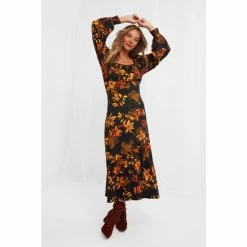 Joe Browns Black Glorious Golden Leaves Dress