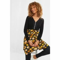 Joe Browns Black Flattering Autumn Florals Tunic