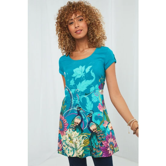 Joe Browns Blue Perfect Peacock Tunic 1 Joe Browns Blue Perfect Peacock Tunic