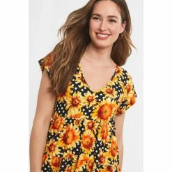 Joe Browns Black Happy Days Floral Tunic