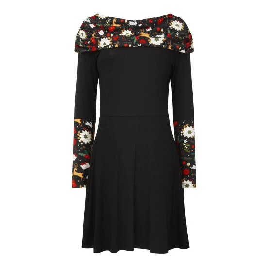 Joe Browns Black Festive Fun Tunic 2 Joe Browns Black Festive Fun Tunic - Image 2