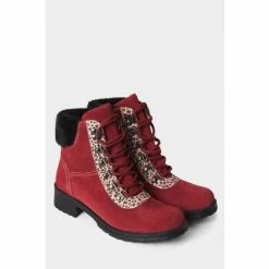 Joe Browns Red A Bold Move Chunky Boots