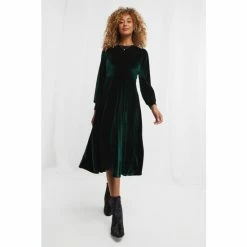 Joe Browns Green Etta Velour Dress -Joe Browns shop unnamed file 22