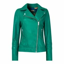 Joe Browns Green Leather Jacket -Joe Browns shop unnamed file 2312