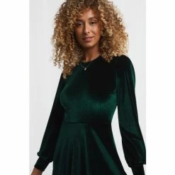 Joe Browns Green Etta Velour Dress -Joe Browns shop unnamed file 24