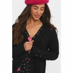 Joe Browns Black Relaxed Slouched Wrap Cardigan -Joe Browns shop unnamed file 2495