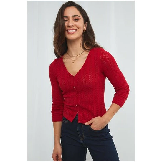 Joe Browns Black Prettiest Pointelle Cardigan 6 Joe Browns Black Prettiest Pointelle Cardigan - Image 6