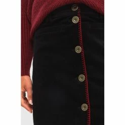 Joe Browns Black Button Up Cord Skirt -Joe Browns shop unnamed file 2840