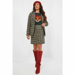 Joe Browns Green Vintage Style Button Up Skirt