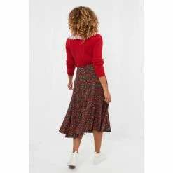 Joe Browns Red Longline Ditsy Floral Skirt -Joe Browns shop unnamed file 2883