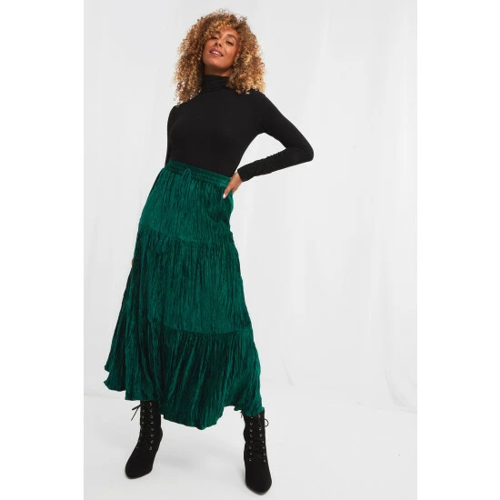 Joe Browns Green Boho Dreams Velour Skirt 1 Joe Browns Green Boho Dreams Velour Skirt
