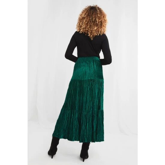 Joe Browns Green Boho Dreams Velour Skirt 4 Joe Browns Green Boho Dreams Velour Skirt - Image 4