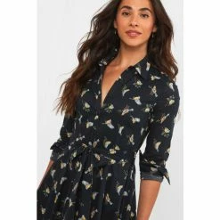 Joe Browns Black Vintage Bird Print Shirt Dress -Joe Browns shop unnamed file 29