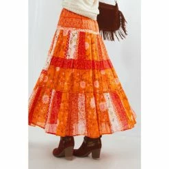 Joe Browns Orange Perfect Patchwork Skirt -Joe Browns shop unnamed file 2989