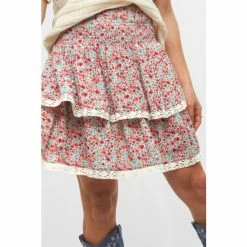 Joe Browns Red Lace Trim Rara Skirt