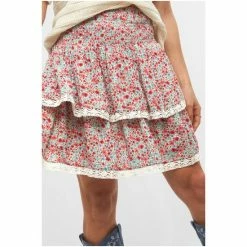 Joe Browns Red Lace Trim Rara Skirt -Joe Browns shop unnamed file 2997