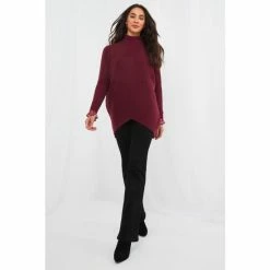 Joe Browns Red Cosy Asymmetric Knitted Sweater Jumper