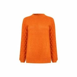 Joe Browns Orange Fancy Long Sleeve Detail Sweater Jumper -Joe Browns shop unnamed file 3078