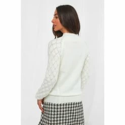 Joe Browns White Fancy Long Sleeve Detail Sweater -Joe Browns shop unnamed file 3086