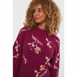 Joe Browns Red Boutique Floral Detail Knitted Jumper -Joe Browns shop unnamed file 3092