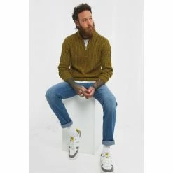 Joe Browns Green Funnel Neck Knitted Jumper
