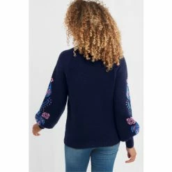 Joe Browns Blue Pretty Paisley Jumper -Joe Browns shop unnamed file 3103