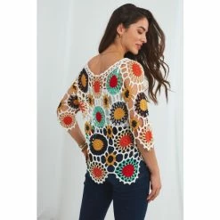 Joe Browns White Carnival Crochet Sweater -Joe Browns shop unnamed file 3119