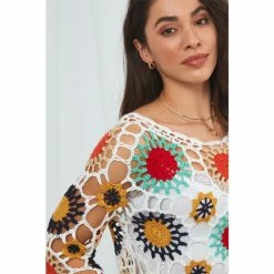 Joe Browns White Carnival Crochet Sweater -Joe Browns shop unnamed file 3120