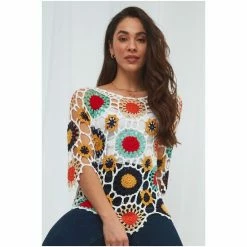 Joe Browns White Carnival Crochet Sweater -Joe Browns shop unnamed file 3121