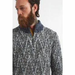 Joe Browns Grey Chevron Style Knitted Funnel Neck Jumper -Joe Browns shop unnamed file 3126