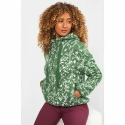 Joe Browns Green Comfy Floral Print Fleece Jumper