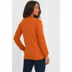 Joe Browns Orange Fancy Long Sleeve Detail Sweater -Joe Browns shop unnamed file 3168
