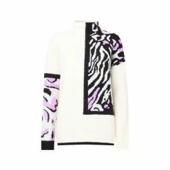 Joe Browns White Captivating Animal Block Jumper -Joe Browns shop unnamed file 3182