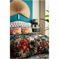 Joe Browns Multi Lavish Leopard Floral Reversible Bed Set