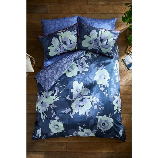 Joe Browns Blue Sloe Joe's Serene Floral Reversible Bed Set 3 Joe Browns Blue Sloe Joe's Serene Floral Reversible Bed Set - Image 3