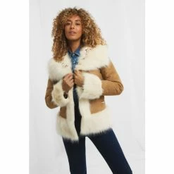 Joe Browns Neutral Fantastic Faux Fur Coat