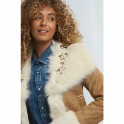 Joe Browns Neutral Fantastic Faux Fur Coat -Joe Browns shop unnamed file 3579