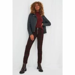 Joe Browns Black Checked Zip Up Trousers