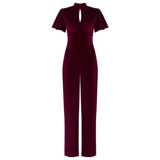 Joe Browns Red Greta Velour Jumpsuit 2 Joe Browns Red Greta Velour Jumpsuit - Image 2