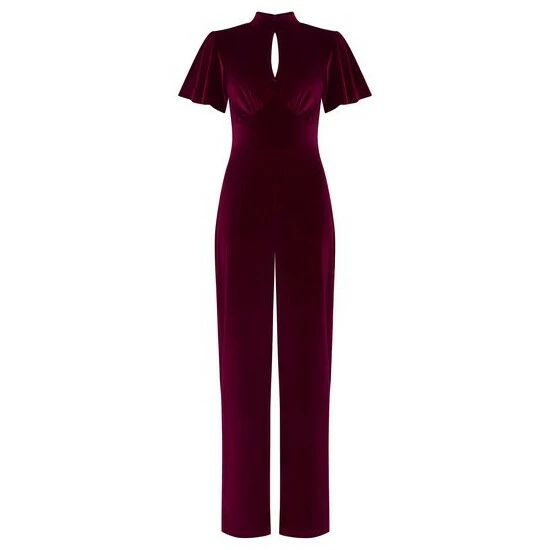 Joe Browns Red Greta Velour Jumpsuit 6 Joe Browns Red Greta Velour Jumpsuit - Image 6