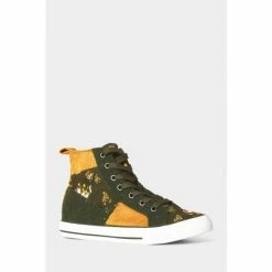 Joe Browns Green Perfect Floral Patchwork High Top Trainers -Joe Browns shop unnamed file 4121