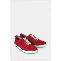Joe Browns Red Restless Suede Trainers -Joe Browns shop unnamed file 4153
