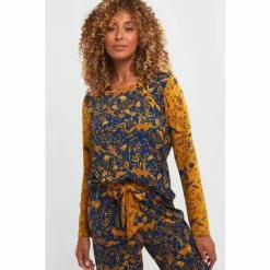Joe Browns Yellow Foxy Florals Animal Print Pyjama Set -Joe Browns shop unnamed file 4219