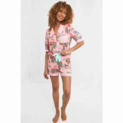 Joe Browns Green Boutique Tiger Print Collared PJ Top -Joe Browns shop unnamed file 4223