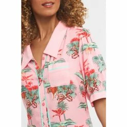 Joe Browns Green Boutique Tiger Print Collared PJ Top -Joe Browns shop unnamed file 4224