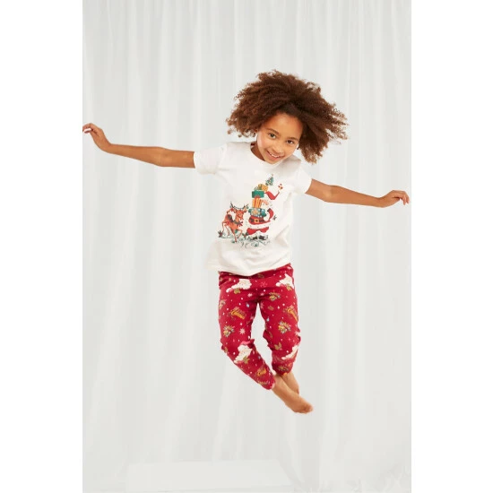 Joe Browns Cream Festive Family Pj Set 4 Joe Browns Cream Festive Family Pj Set - Image 4