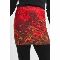 Joe Browns Red Paisley Floral Border Print Style Skirt With Leggings -Joe Browns shop unnamed file 4381